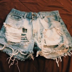 Distressed shorts